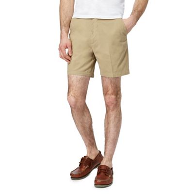 Big and tall beige chino shorts